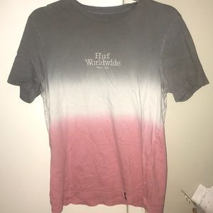 Huf pink and grey ombré shirt
